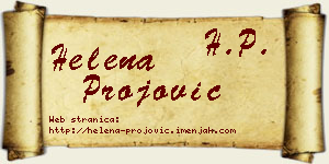 Helena Projović vizit kartica